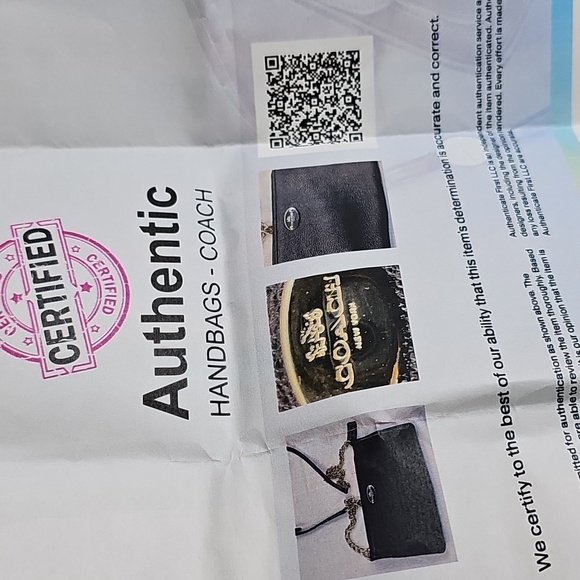 COACH Quinn Navy/Goldtone Hardware Pebbled Leather Chain Strap Crossbody EUC - Picture 14 of 16